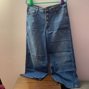 J Jill high rise wide leg CROP jeans